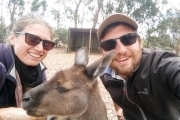 Notre selfie avec un Kangourou