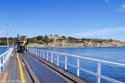 Le pont qui relie Victor Harbor à l'île granite. Sur ce pont, un tramway à cheval emmène les promeneurs depuis plus de 100 ans :)