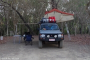 Notre première installation de Camping à Two Miles Hole Campsite dans le parc de Kakadu